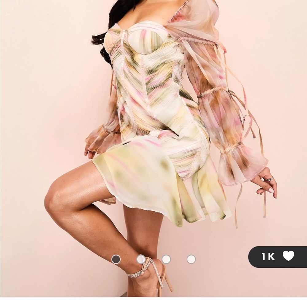 ASOS luxe ruched mini dress